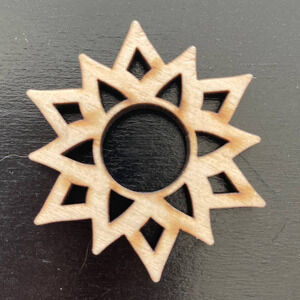 Cool Wood Sunburst Sphere Holder/Stand